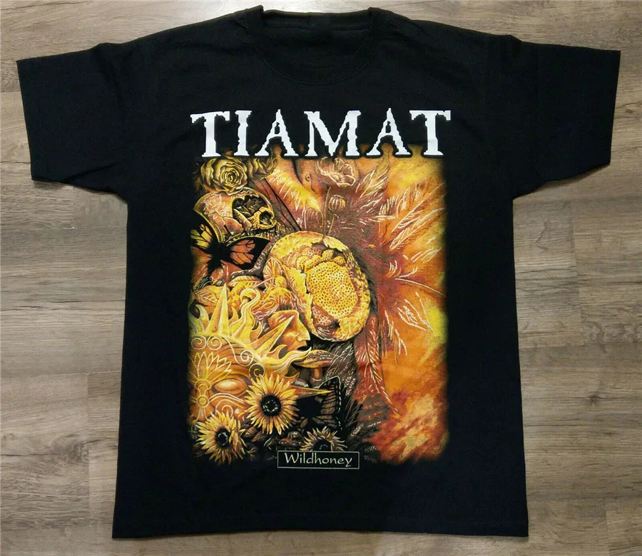 New popular TIAMAT Wildhoney Cotton Black T Shirt All size TR5644