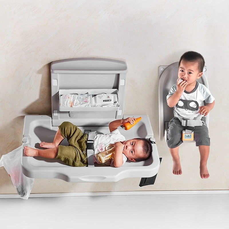 Maternal and Infant Room Third Bathroom Baby Care Table Foldable Wall-mounted Multifunctional Portable Diaper