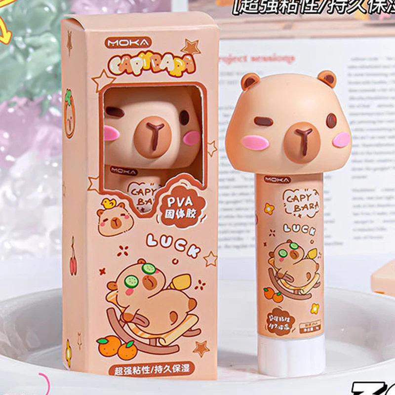 1pc Kawaii Capybara Cartoon Solid Glue Super Strong Adhesives Glue Stick Cute Student Kids DIY School Office Stationery Supplies