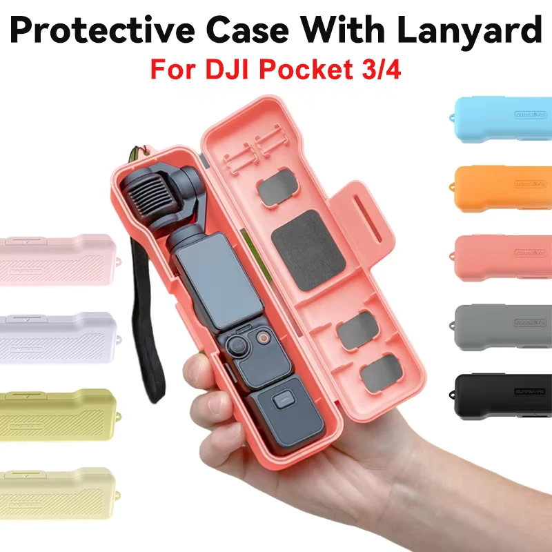 Coque de protection anti-poussière pour DJI Osmo Pocket 3/4, couvercle d'objectif d'appareil photo, sac de rangement compact avec cordon pour accessoires de vlog