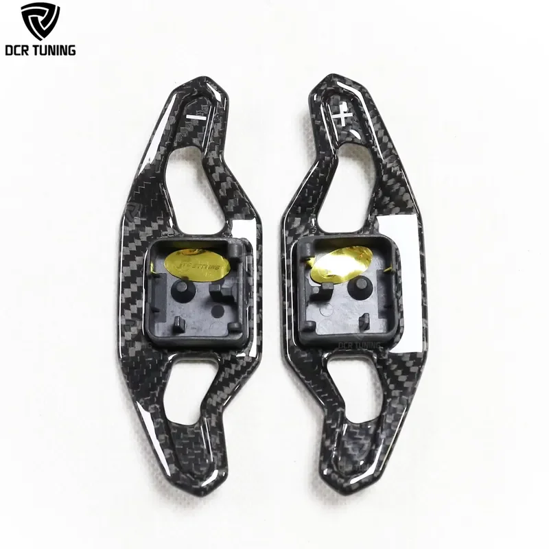 For Audi Dry Carbon Fiber Steering Paddle Shifter  A3 S3 RS3 S4 A5 RS5 B9 Q7 R8 TT 2017-2019 Interior Wheel Extension Trim