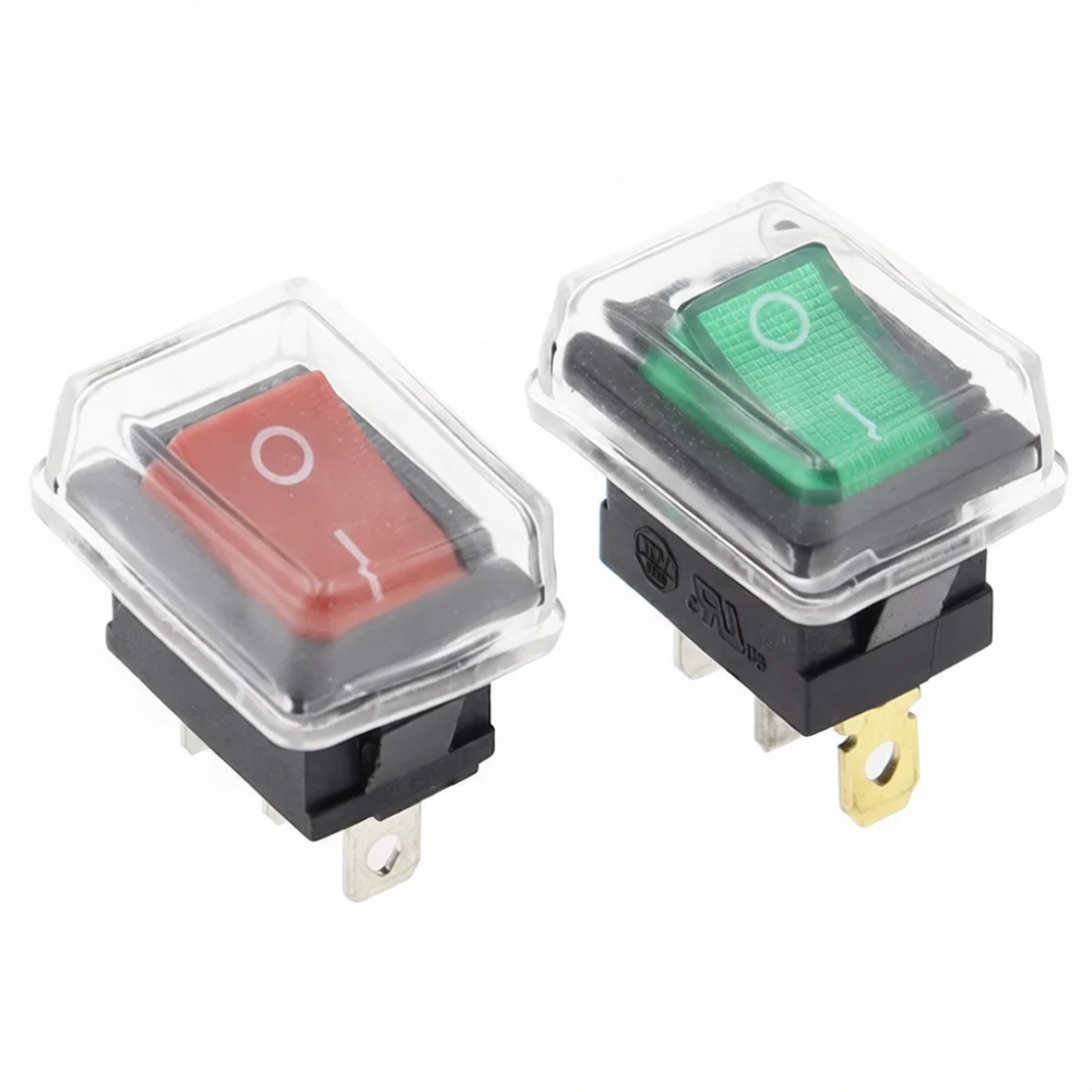 For TLZWLA KCD1 101 Boat Rocker Switch Power Button On Off Switch 2 3 4 Pin Red Green Black Industrial Equipment Parts