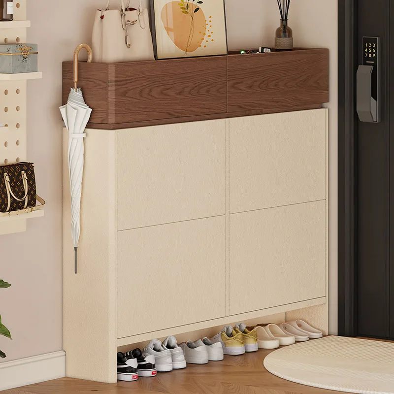 

Organizer Storage Shoe Cabinet Living Room Mobile Wooden Designer Luxury Modern Shoe Shelf Vertical Zapatero Hotel Furniture
