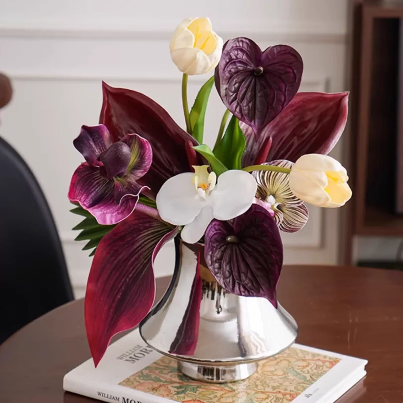 

Ceramic Vase, Simulated Floral Arrangement, Indoor, Artificial Green Plant Flowerpot, Wedding Decoration, Tea Table Zen Ornament