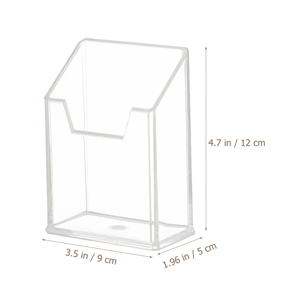 2 قطعة حامل أقلام أكريليك شفاف منظم تخزين سطح المكتب حاويات فرشاة للمكياج ملحقات مكتب المكتب #2