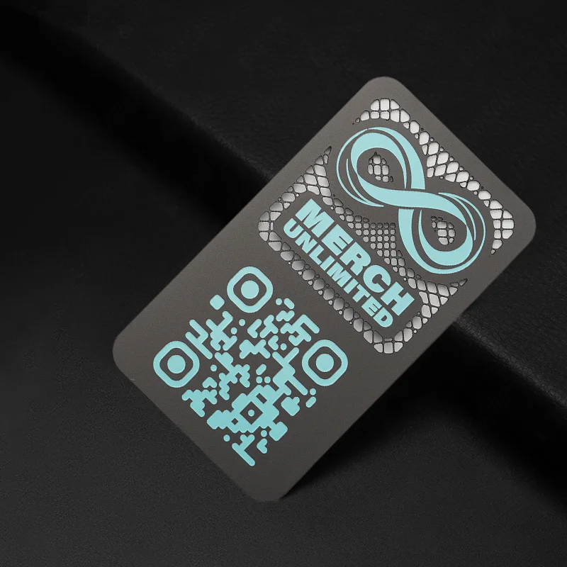 Custom White Metal Card for Wiggles Pet Service Branding Metal Card