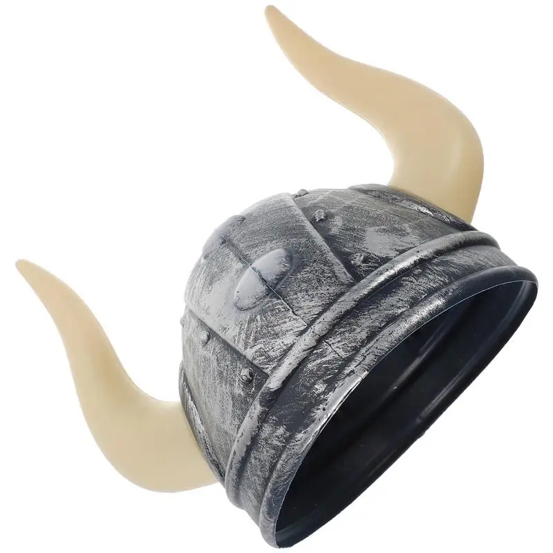 Buffalo Ox Horns หมวกไวกิ้งหมวกตกแต่งฮาโลวีน Props Party อุปกรณ์เสริมของเล่นเด็กของเล่นสําหรับคอสเพลย์ปาร์ตี้ (สีดํา)