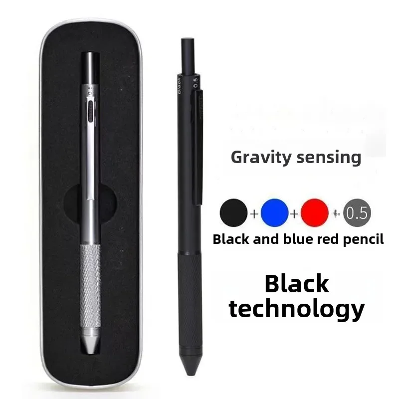 

Multifunction Luxury 4 In 1 Ballpoint /Mechanical Pencil, Low Gravity Pencil Metal Retractable Pens Metal Gift Box