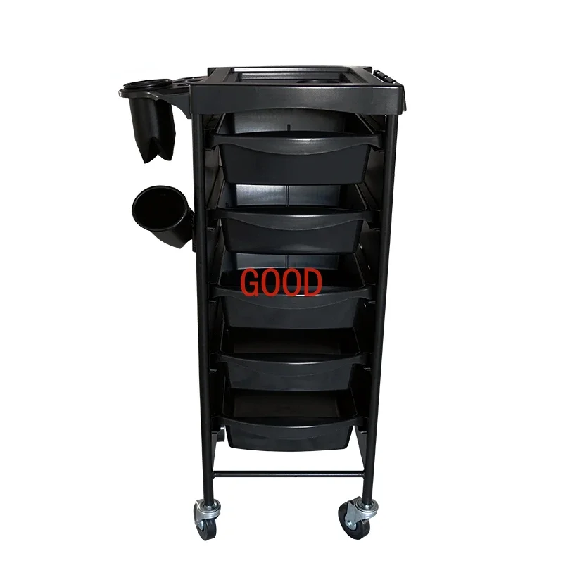 hairdressing salon working hair stylist color metal salon trolley trolley with hair dryer holder