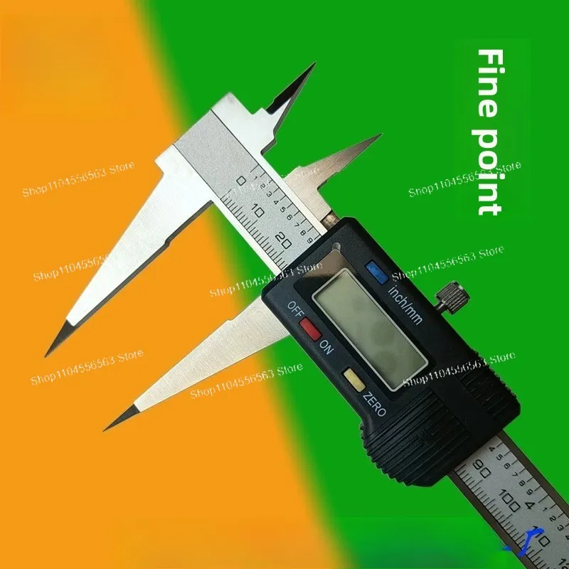 High Precision Stainless Steel Fine Point Digital Caliper 0-150/200/300mm Electronic Pointed Vernier for Jewelry Small Head
