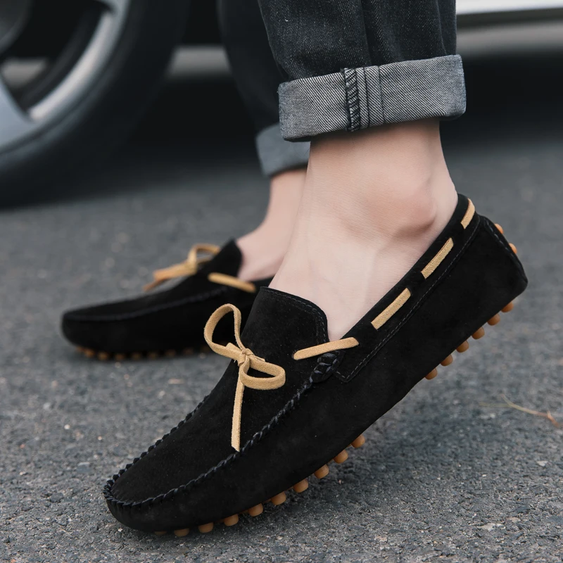 

Classic Big Size Mens Driving Shoes Suede Leather Penny Loafers Men Casual Shoes 2024 Man Moccasins Slip On Flats Men's Shoes