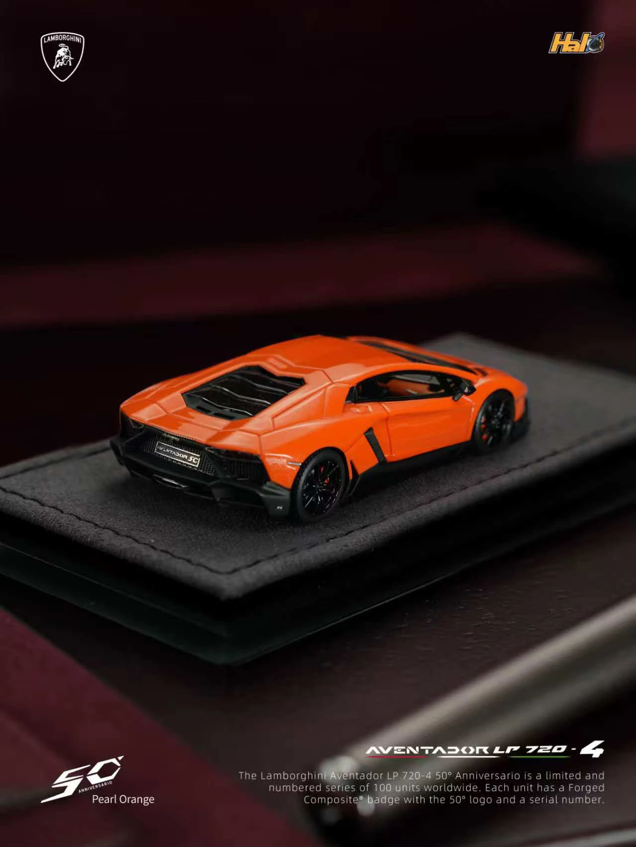 1:64 Aventador LP720-4 نموذج سيارة محاكاة مصغر من الراتنج إصدار محدود ثابت، زخرفة للبالغين، لعبة للأولاد، هدية للأطفال
