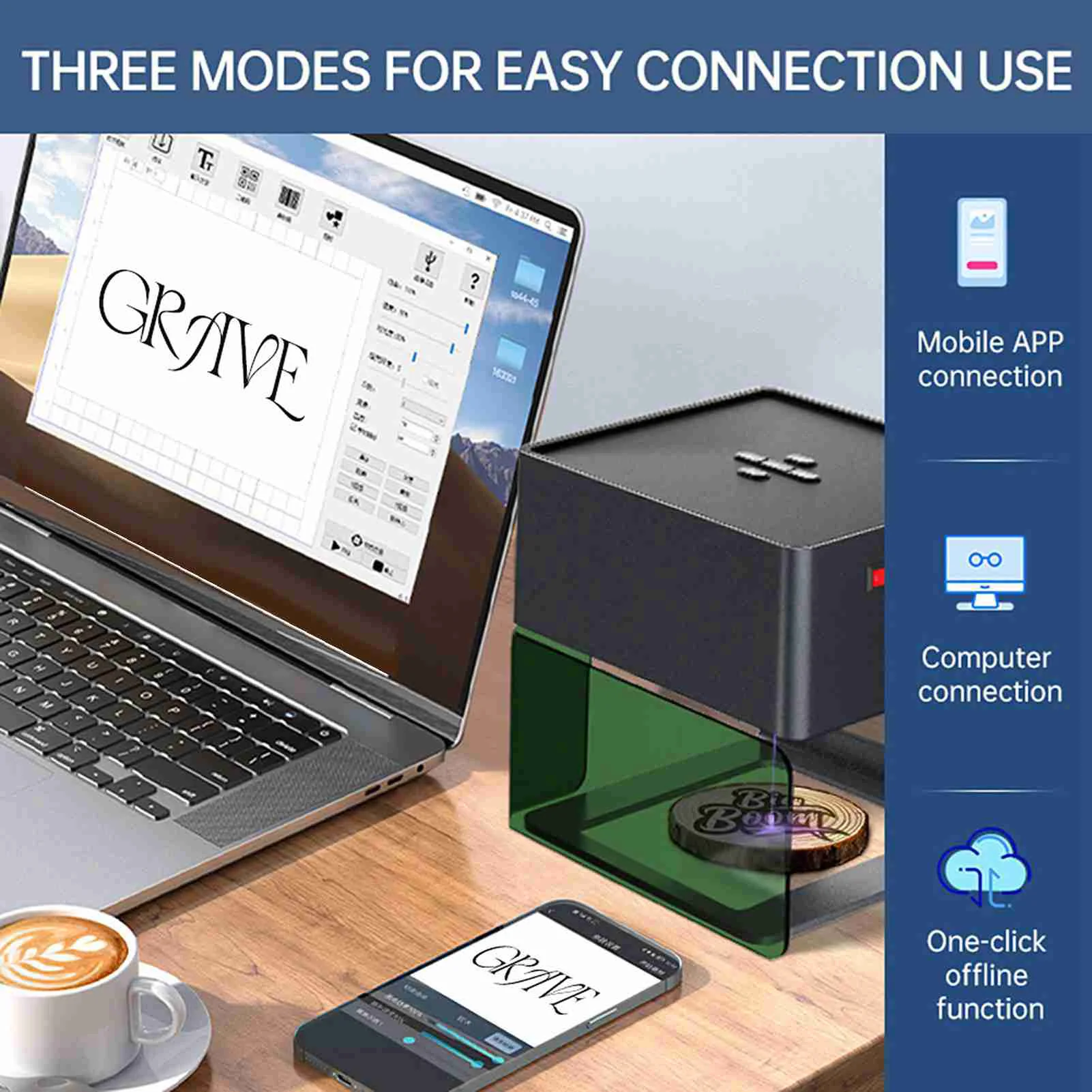 DAJA Engraver Marking Portable Engraving Machine for Handcraft Mark Printer 80x80mm Carving Area laser marking engraving machine