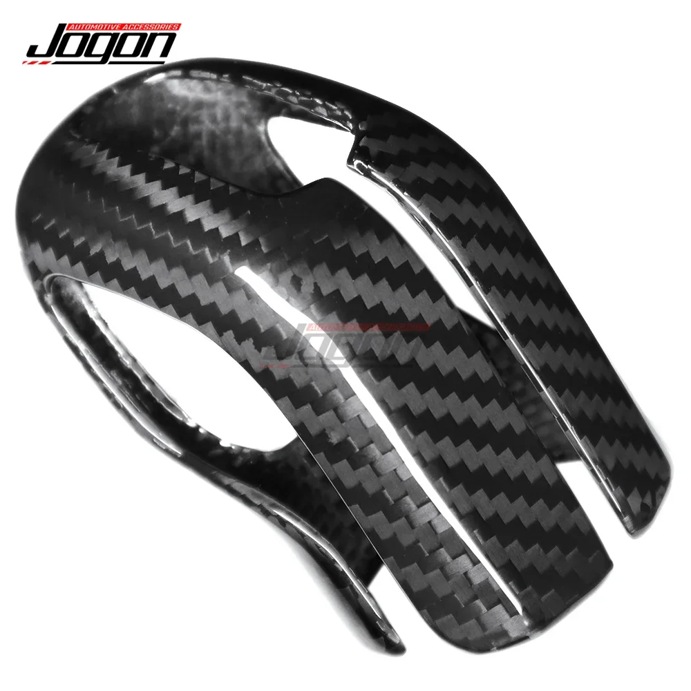 100% Carbon Fiber Car Interior Gear Shift Knob Cover Trim For Hyundai Kona N Elantra CN7 N Veloster N-line 2021+ Accessories