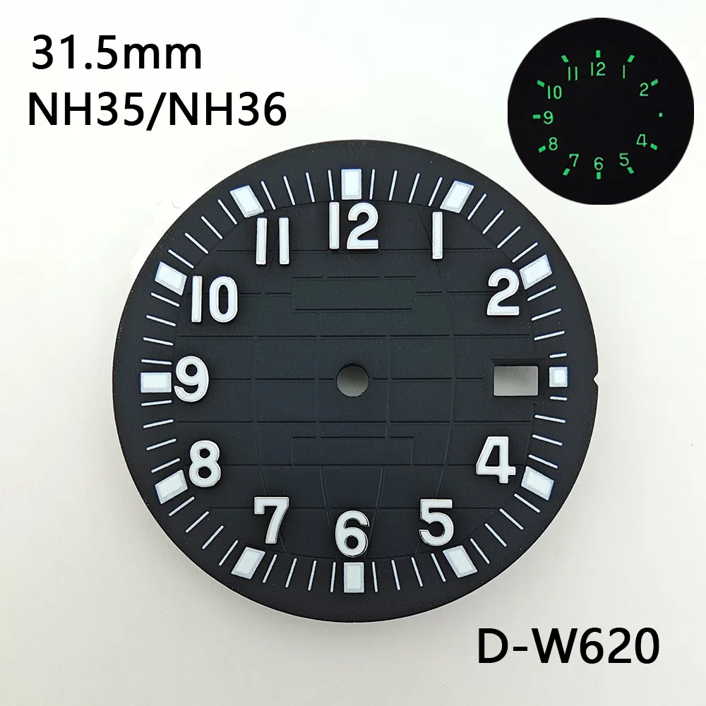 31.5mm Dial NH Dial 35 NH Dial 36 Watch Dial With Date Window Design Custom Logo Suitable For 36/35 Movement