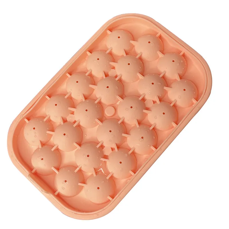 Refrigerator Homemade Ice Grid Ice Hockey Ice Box Round Ball  Cube Make Grape Handmade Soap Mould Food Grade Silicone