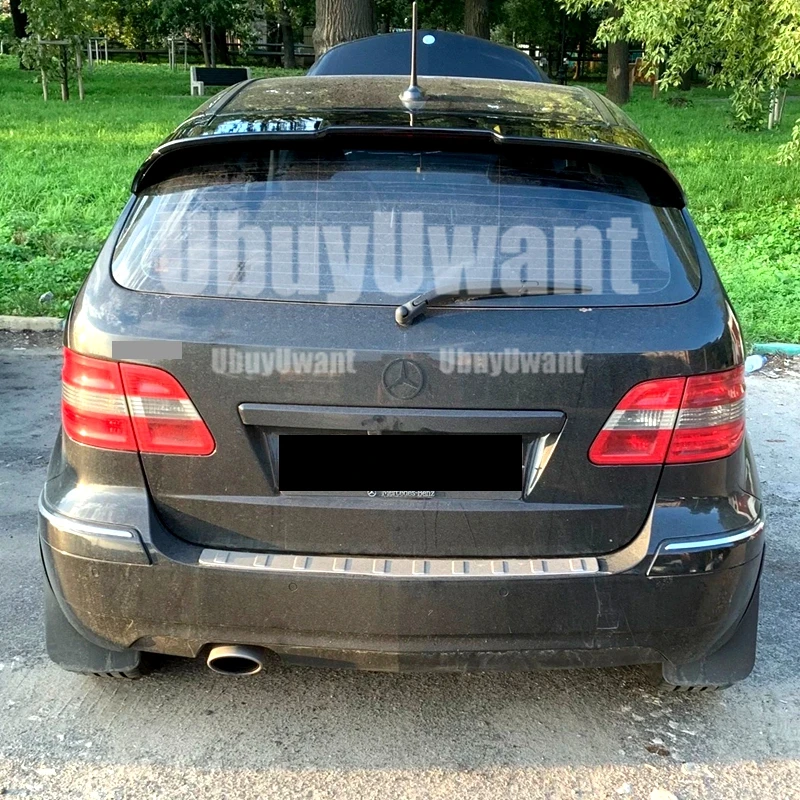 Für Mercedes Benz B-Klasse B200 2009 2010 2011, ABS-Material, glänzend schwarz/Carbonfaser-Muster, Auto-Heckscheibe, Dachspoiler