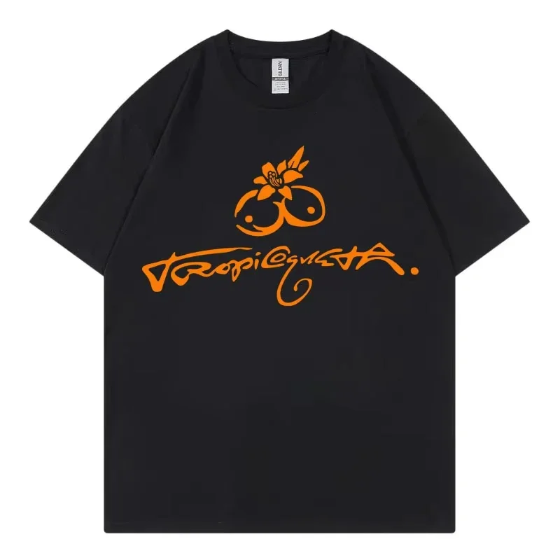 Karol G Tropicoqueta 2025 nuevo álbum Logo camisetas gráficas Harajuku música Pop Camiseta de manga corta hombres mujeres Y2k camisetas de moda