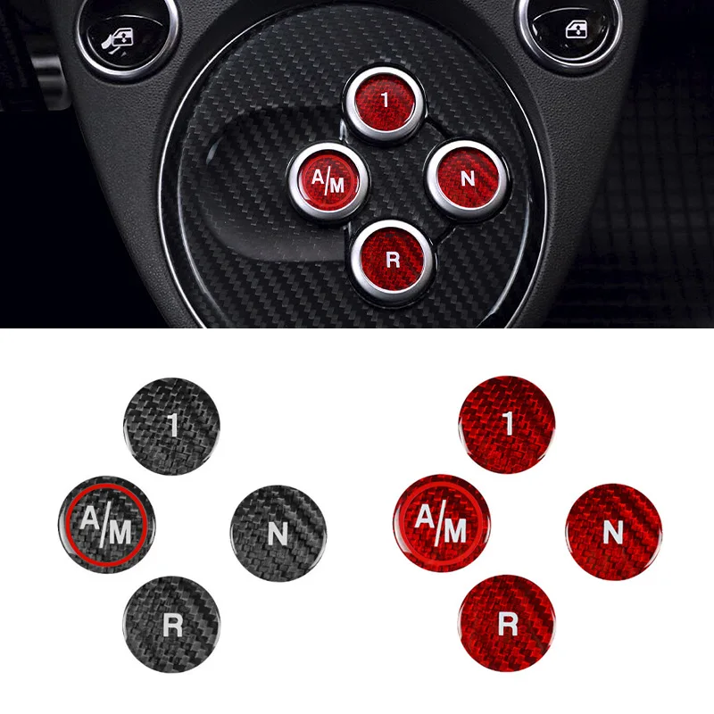

For Fiat Abarth 500 595 695 shift panel button cover modification interior accessories