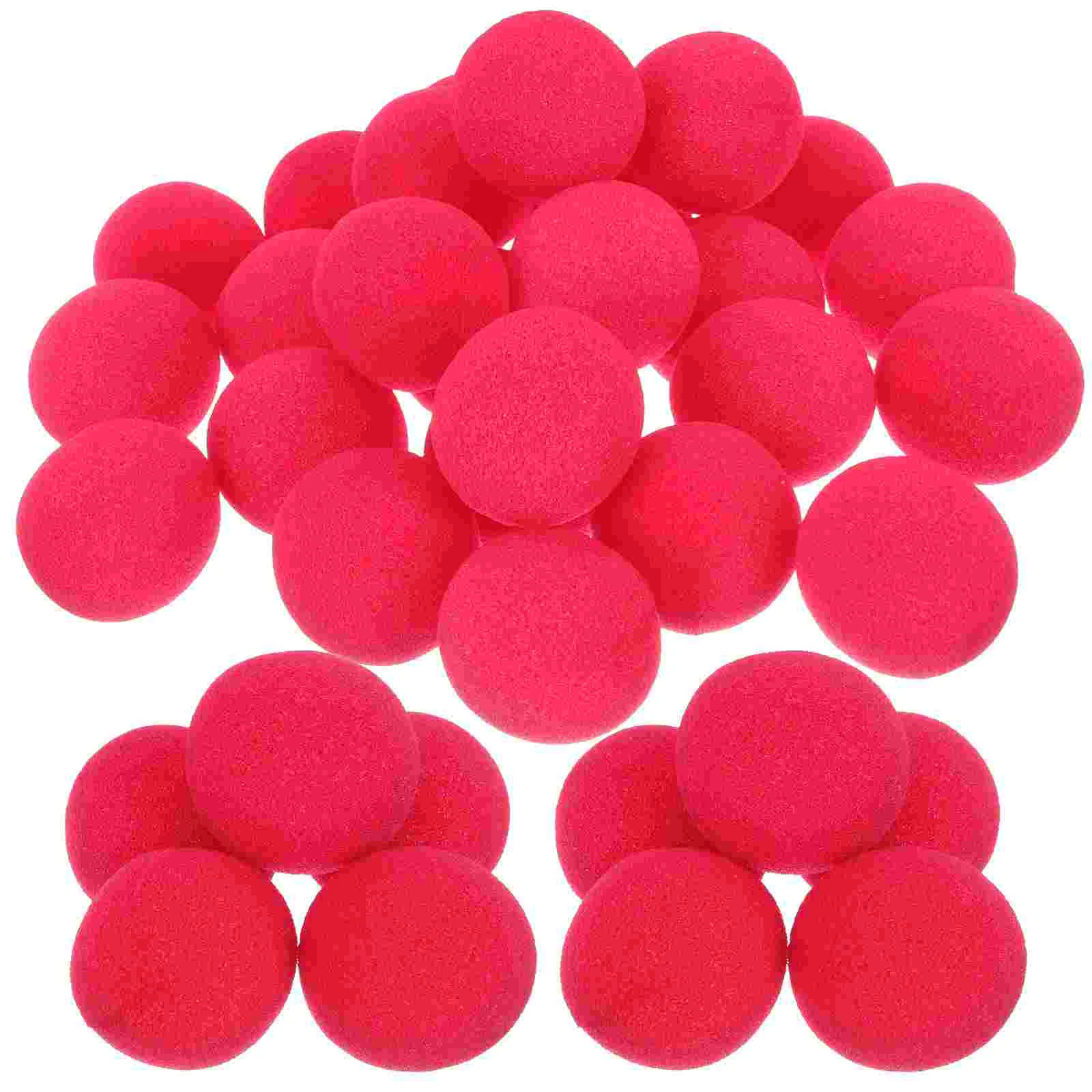 50 Pcs Clown Nose Ball Sponge Material Prop DIY Decorate Masquerade Party Supply Red for Costume Balls Premium