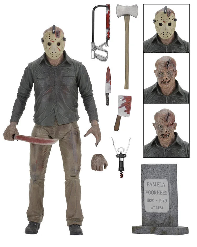 NECA Friday The 13th Figures Toys Freddy Jason Voorhees Blood Jason Action Figure Collectible Boys Christmas Halloween Gift