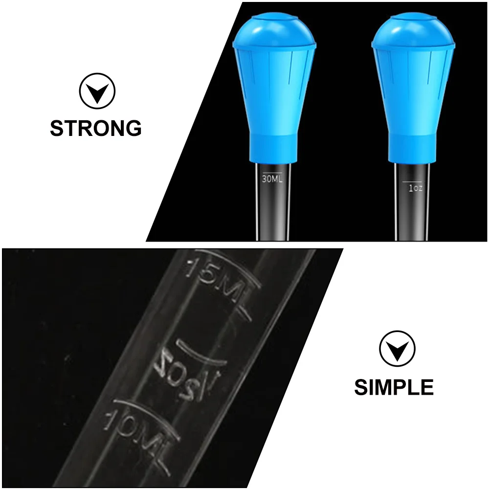 

2pcs Fish Tank Siphon Cleaner Blue Transparent Strong Airbag Ultra Long With Scale Multi-Functional Aquarium Water Changer