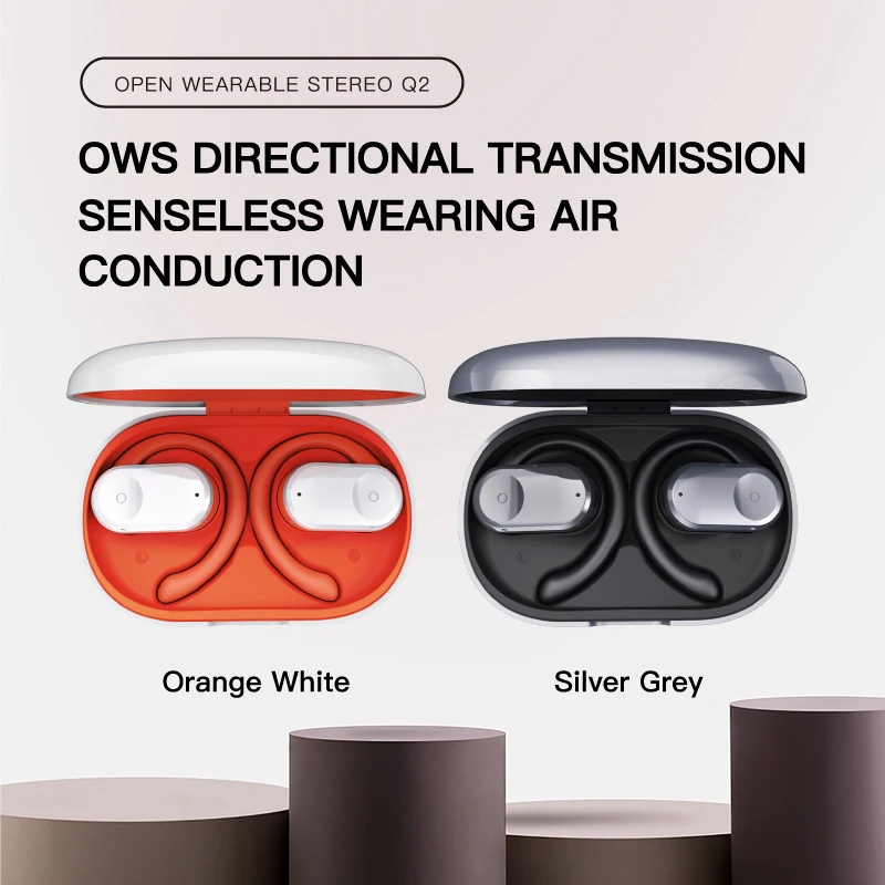 

TESDINE Q2 Wireless Bluetooth Earphones OWS Over the Ear Sports Running Long Range Bone Conduction Earphones