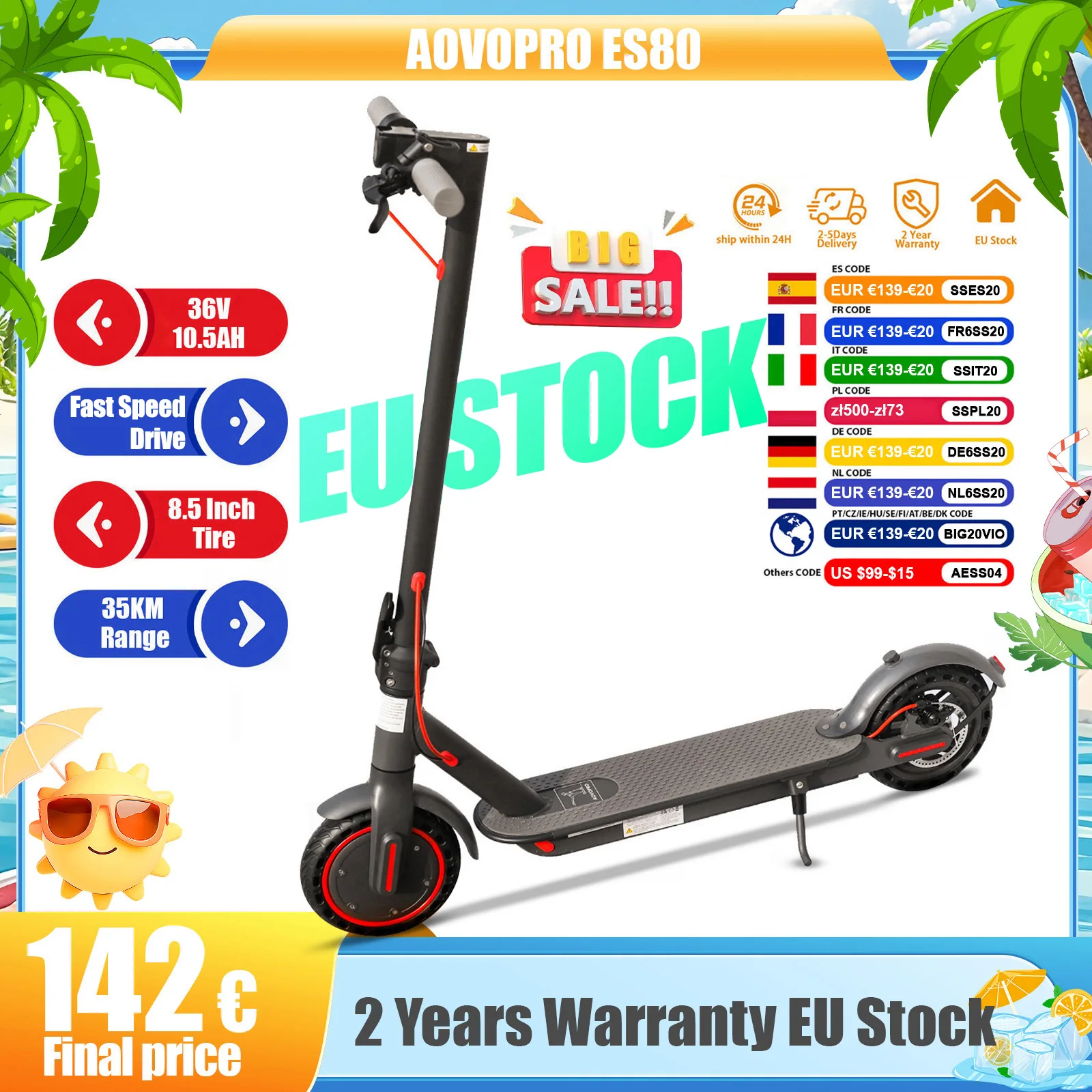 Fotografia: Scooter Elétrico AOVOPRO M365PRO Max para Adultos, Alcance de 35KM, Velocidade Rápida, Scooter Elétrico Dobrável de 8,5 Polegadas