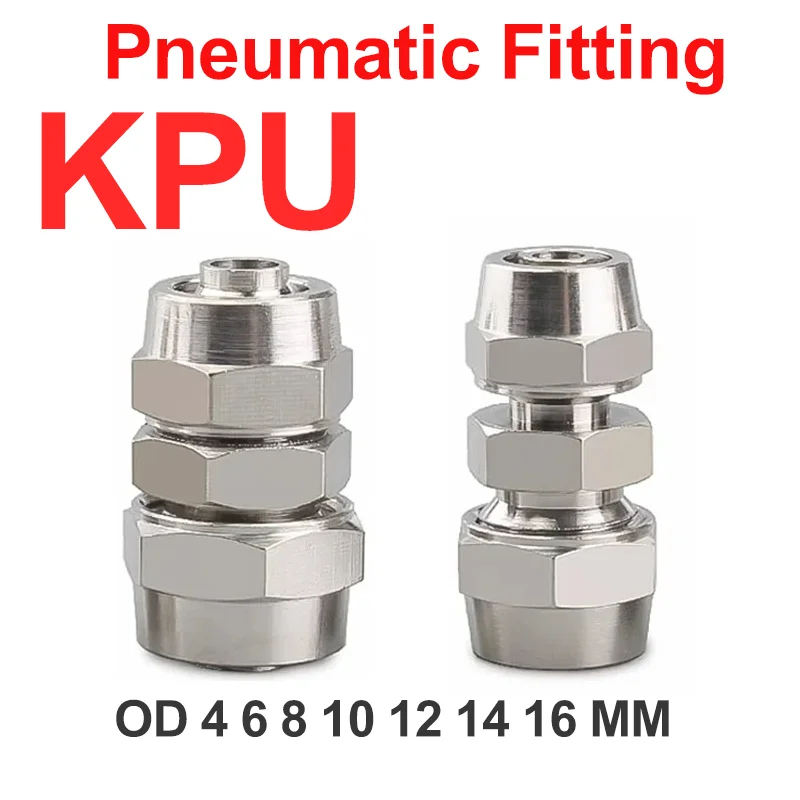 

10Pcs KPU-4 6 8 10 12 14 16 MM OD Hose Tube Connect PU Tube Direct Pneumatic Connector Quick Fast Twist Air Hose Tube Fitting