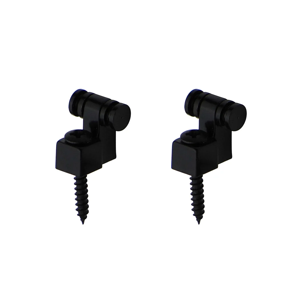 Fleor retentores de cordas de guitarra elétrica de metal, 4 peças, rolo guia de árvores, preto + cromado para peças de guitarra fd st tl