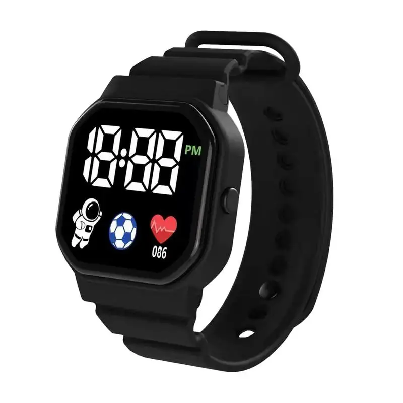 Kids Digital Watch Sports Watch LED Children Digital Sports Watch Silicone Waterproof Watch