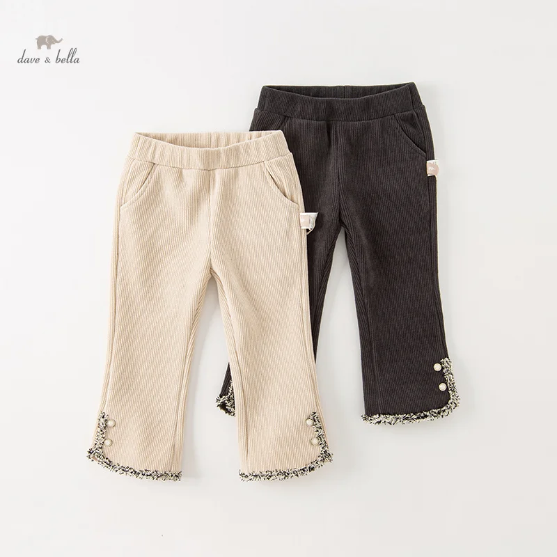 

Dave Bella Children Pants 2023 New Autumn Winter Girls Flared Pants Casual Cropped Pants Fashion Classy Party Outdoor DB4237324