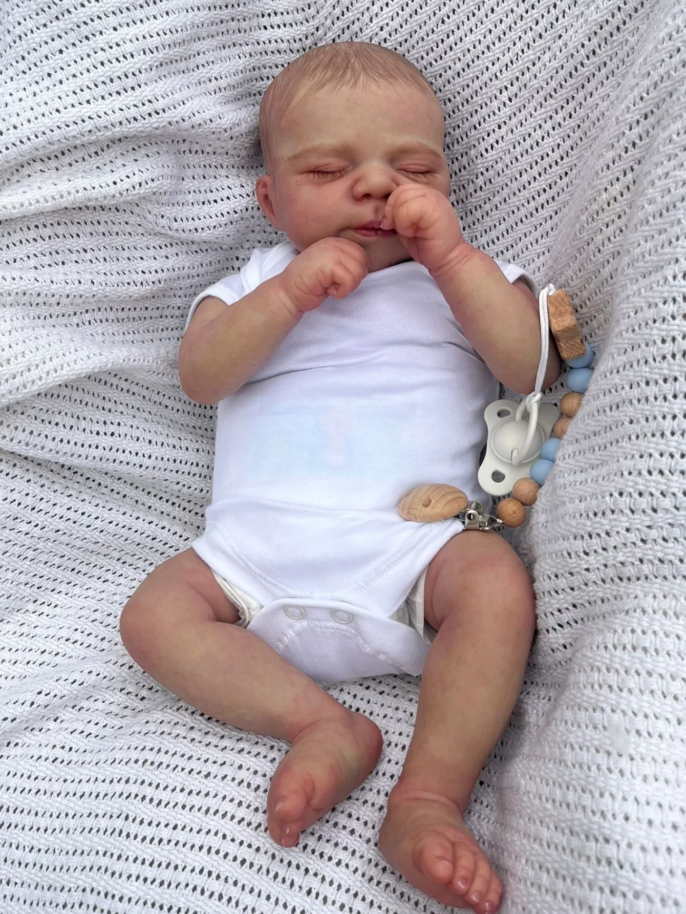 Risbecko 19 inch al geschilderd afgewerkte herboren babypop - handgemaakte herboren Preemie baby pasgeboren kinderen speelgoed cadeau meisje poppen