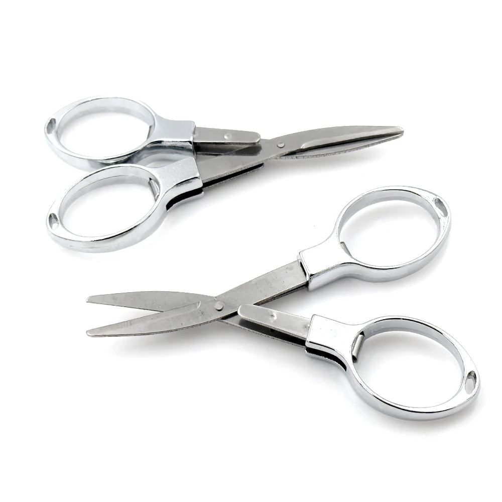 مقص صغير قابل للطي مصنوع من الفولاذ المقاوم للصدأ للنقرات سلك لف خط الصيد أدوات الخياطة مقص تطريز أدوات اصنعها بنفسك #5