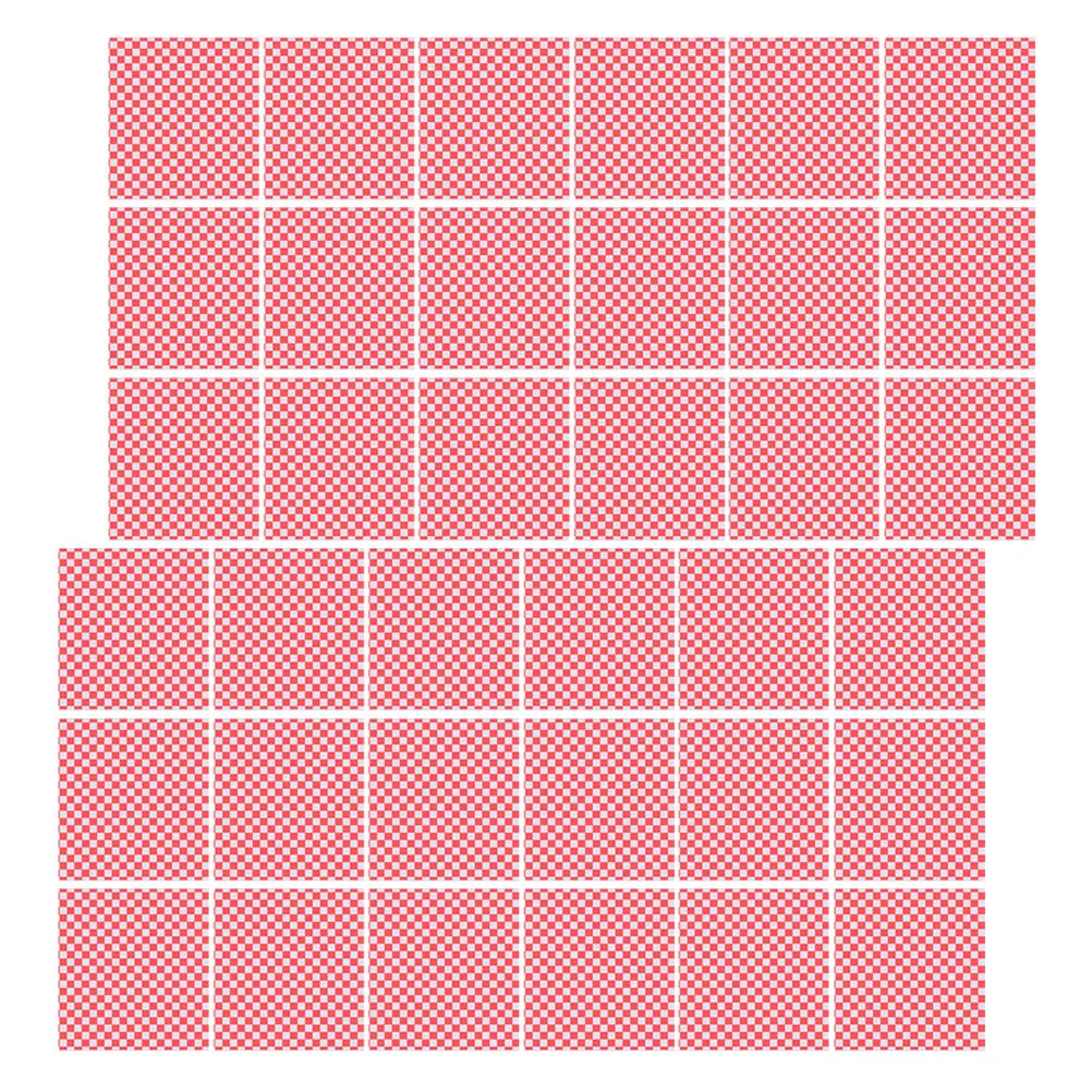 

200 Sheets Wax Anti Oil Pad Checked Plaid Wrapper Baking Wax Burger Wrapping Paper Paper Pan Kitchen Supplies