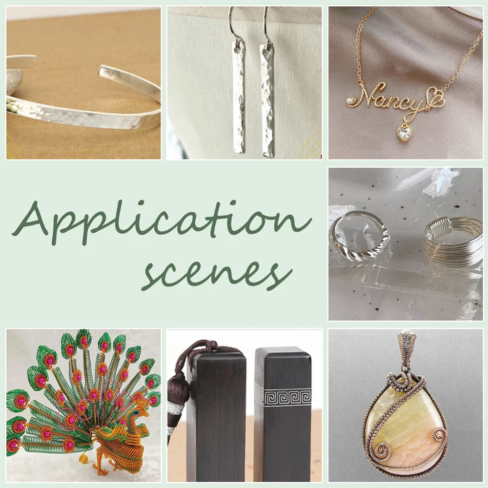 999 سلك فضي ناعم فضي مسطح 1.5 × 0.5 مم حوالي 3.28 قدم (1 م)/طقم صندوق #6