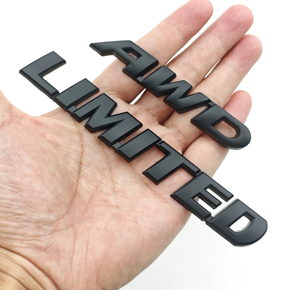 3D Metal Black HYBRID SYNERGY DRIVE V8 LIMITED AWD 4WD Logo Emblem Car Sticker Fender Trunk Badge For Toyota RAV4 RS Accessories view 2