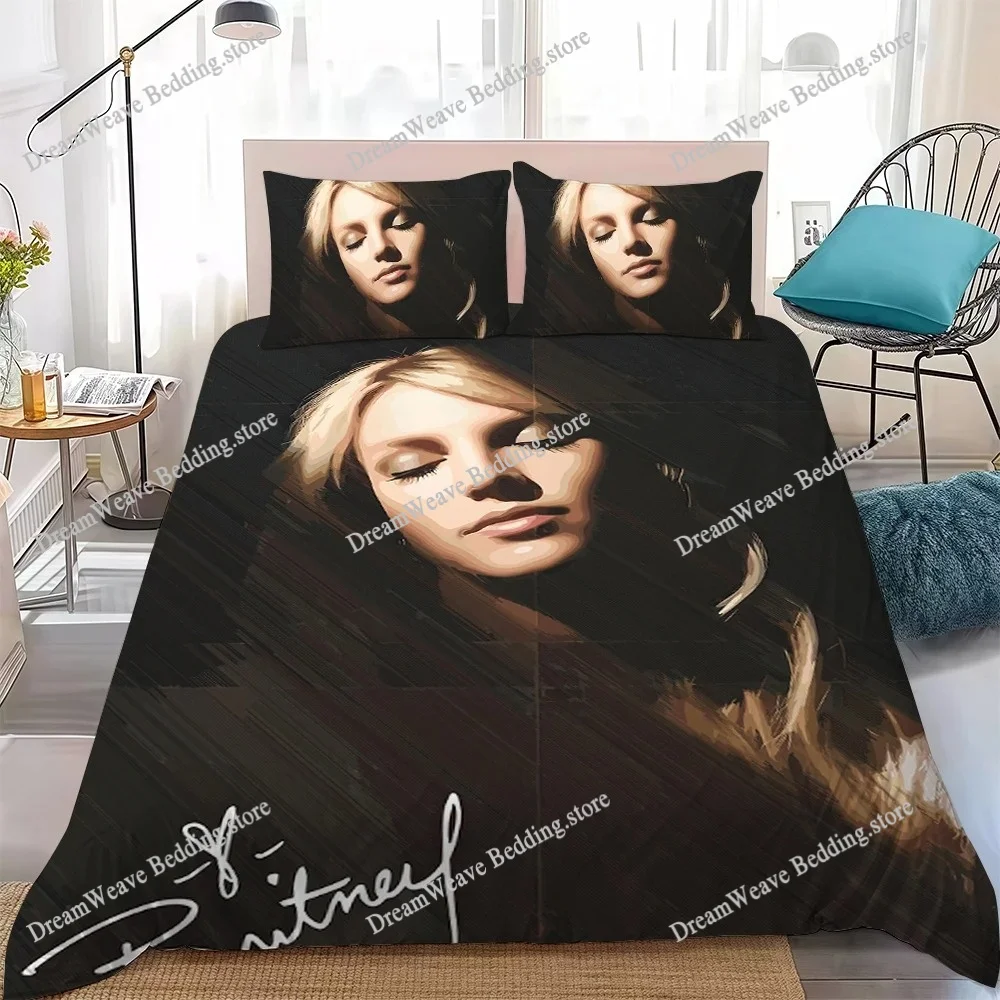 

B-Britney Spears Singer Duvet Cover Set Home Style Bedding Soft Laundry Cotton Bed Student Dormitory Gift