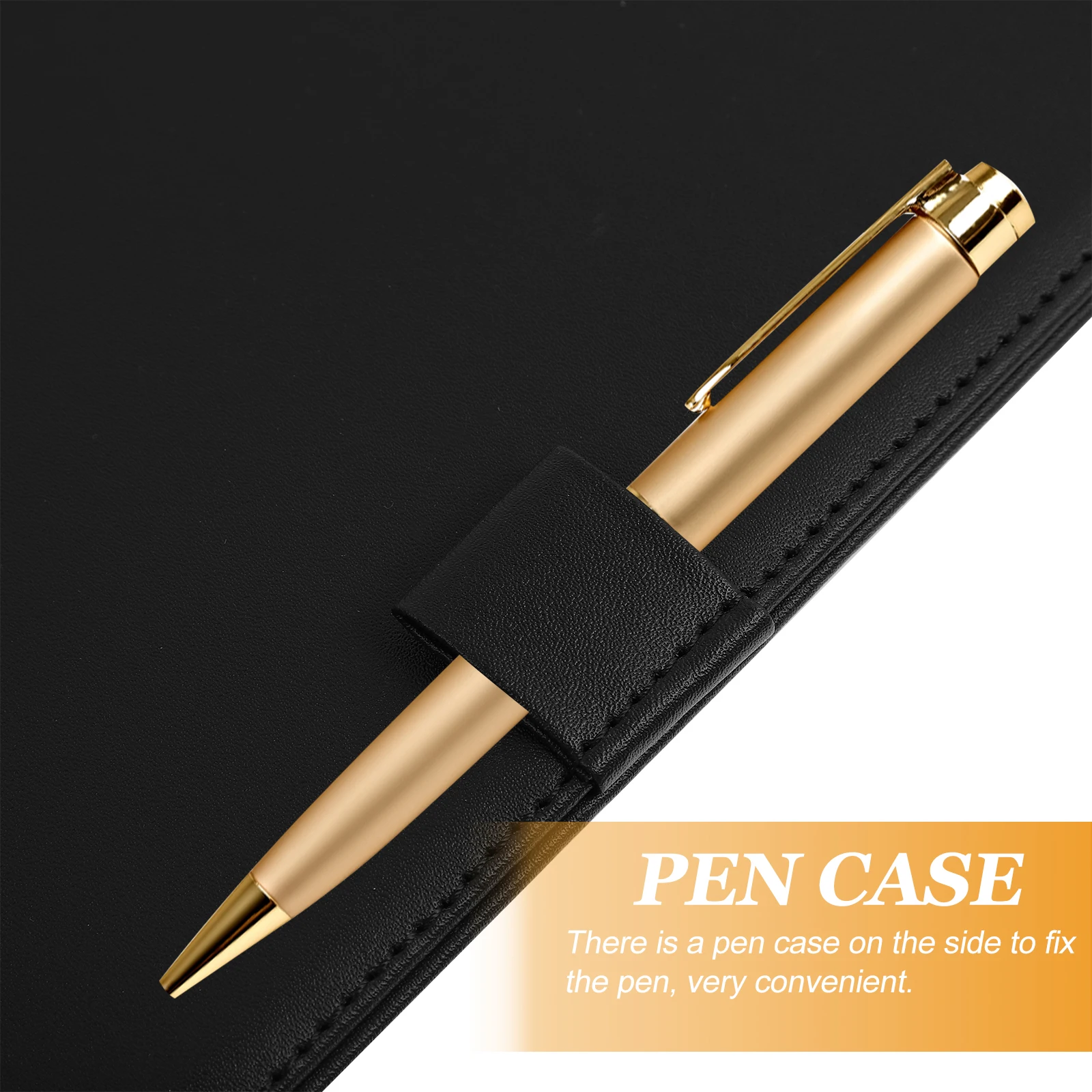 

A4 PU File Folder Clip Board Practical Portfolio ganizer Office Holder Wear Resistant Pen Case Smooth Writing