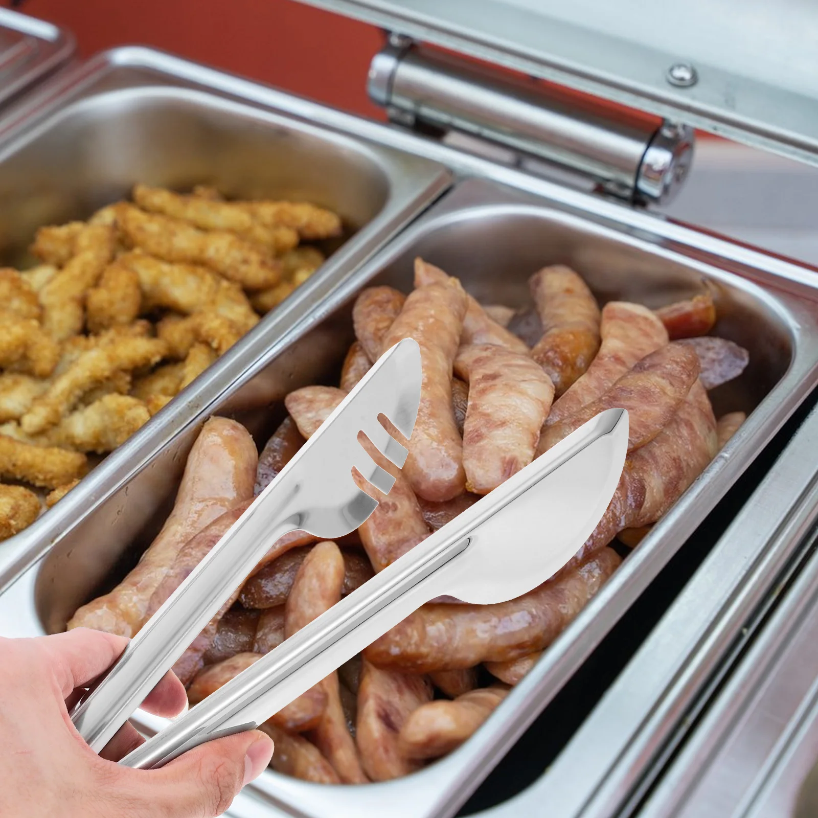 

1 set 10 Piece Set Stainless Steel Kitchen Utensils Spoon Fork Ladle Tongs Spatula Serving Tools Buffet Catering