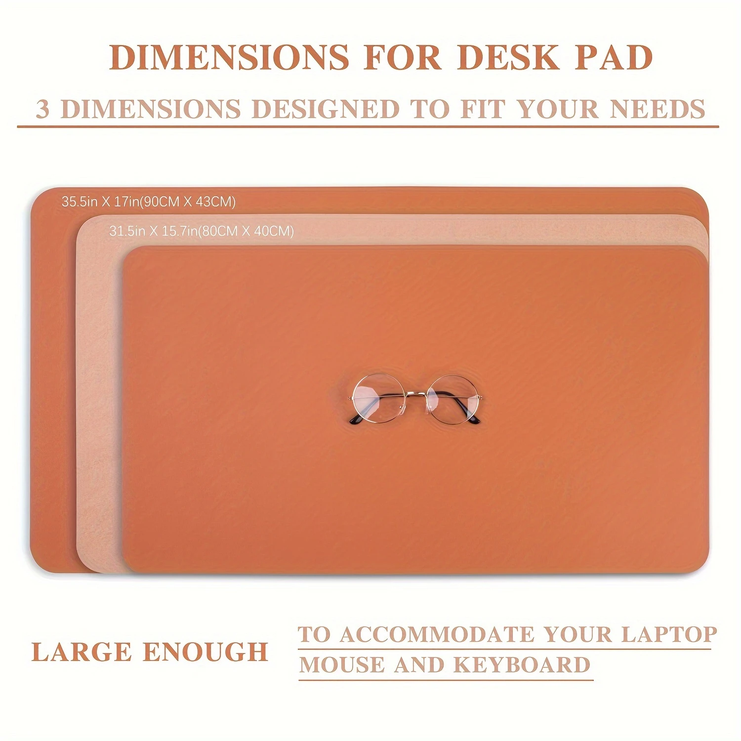 Faux Leather Desk Pad Protector, Mouse Pad, Office Desk Mat, Non-Slip PU Leather Desk Blotter, Laptop Desk Pad, Waterproof Desk