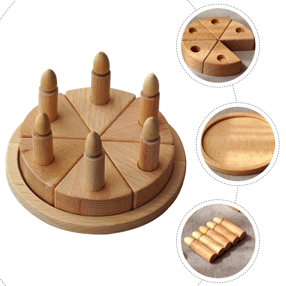 

Fairy Stick Decorations Kids Cake Prop Pretend Wooden Birthday Party Cake Toy Play Child Learning Kitchen Role Play Food Set DIY