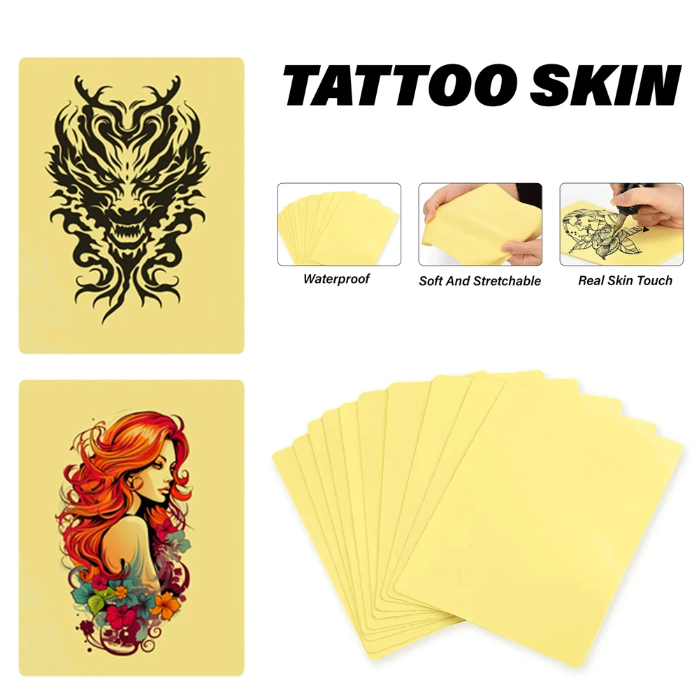 1/3/5Pcs Blank Tattoo Practice Skins - Tattoo Skin Practice Double Sides  Fake Skin Tattooing and Microblading Eyebrow Practice