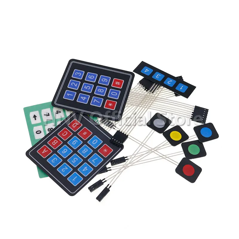 1 2 3 4 12 16 20 Key Button Membrane Switch 1x4 3x4 4x4 4x5 Keys Matrix Array Keyboard Keypad Control Panel DIY Kit For Arduino