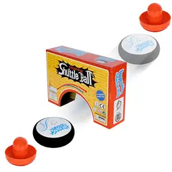 AirHockey Hover Puck Mini Electric Floating Hockey With 2 Red AirHockey Pushers AirHockey Board Game Toy Gift For Kids Adults