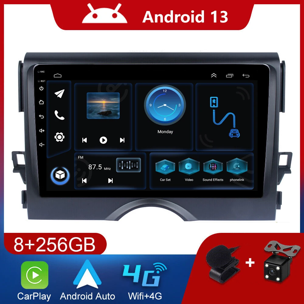 

Android 13 Car Radio For Toyota Reiz Mark X 2010 2011 - 2015 WIFI Navigation GPS No 2din BT Multimedia DSP RDS Video Autoradio