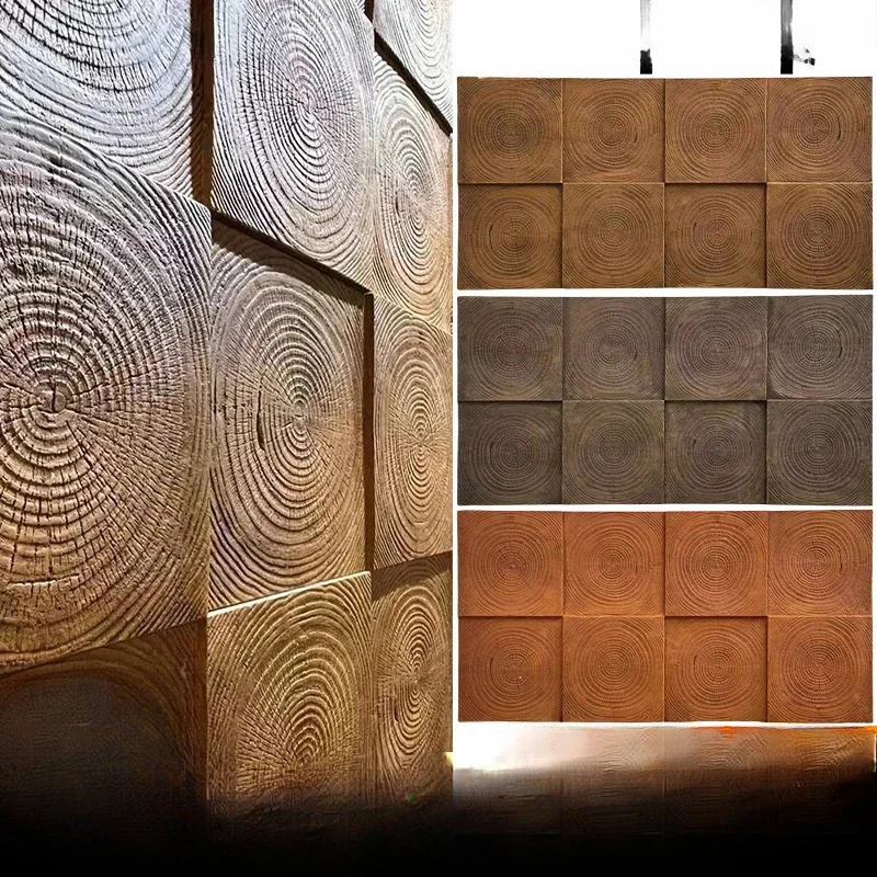 

PU annual ring wood light cement component cultural stone simulation wood Background wall wood grain brick exterior wall brick