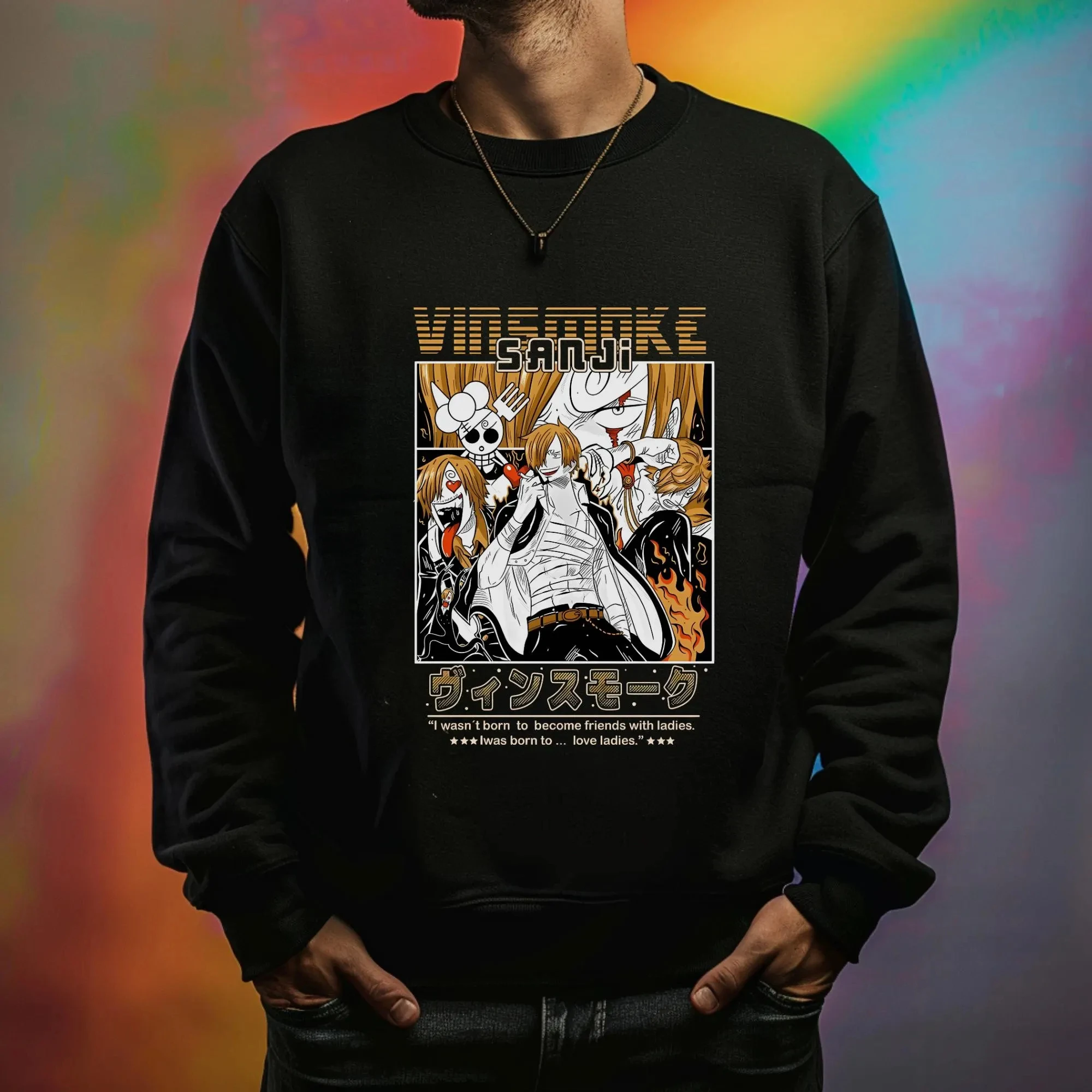 Zoro One Piece Anime Sweatshirt, Rononoa Zoro Sanoryu Samurai Manga Strohhut Pirat, Ruffy Japanischer Herren- und Damen-Hoodie