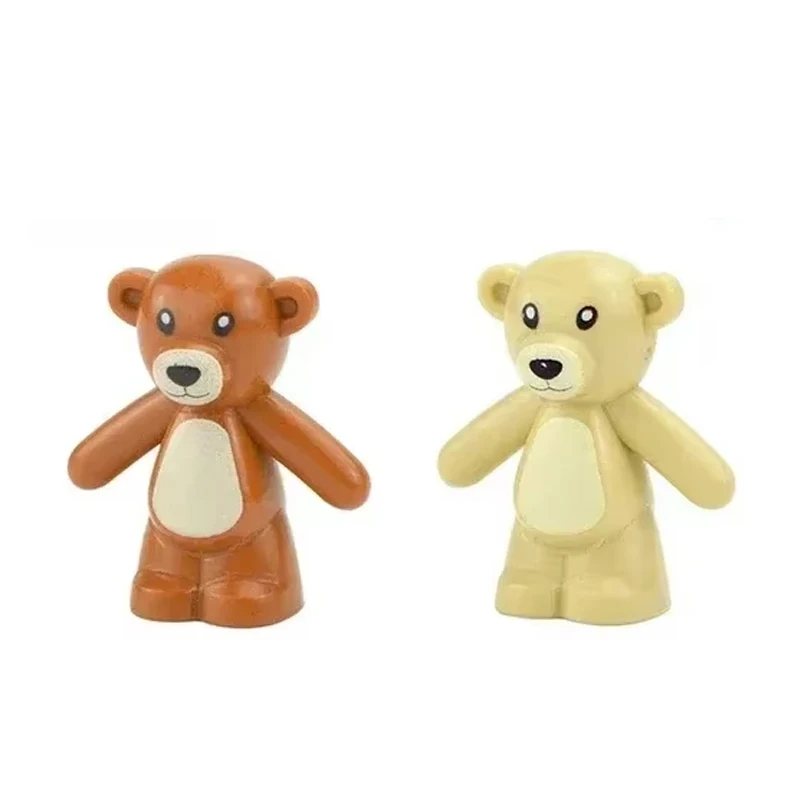 MOC Tier-Szenen-Bausteine Katzen Hunde Schafe Schweine Hühner Adler Papageien Delfin Zoo Zubehör DIY Spielzeug Bausteine T14