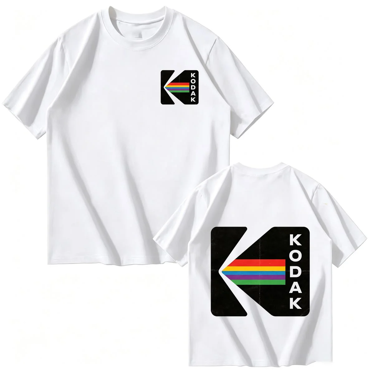 2026 New Kodak Brands T-Shirt Summe 100% Cotton Men's and Women's Short Sleeve Oversize Breathable Loose Y2K Shirt Tops
